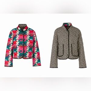 MARC CAIN Dragon Fruit Reversible Quilted Jacket With Print - US 8